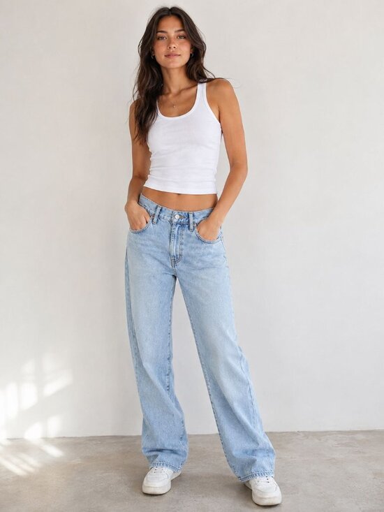 Levi's Denim - Levi’s Low Pro Straight Jeans Light Wash ’90s Vintage Y2K Casual Denim Size 25